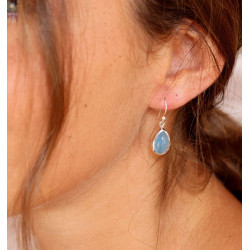 Boucle d'oreille calcédoine...