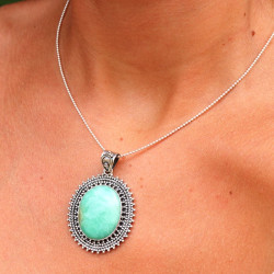 Pendentif chrysoprase en...