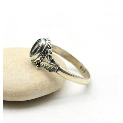 Bague argent topaze bleue -...