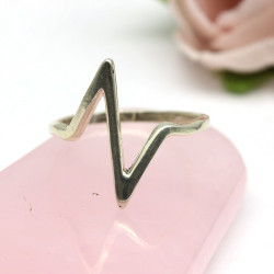 bague fine argent eclair -...