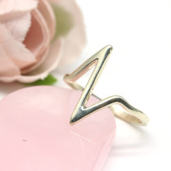 bague fine argent eclair -...