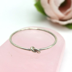 Bague argent petit noeud -...