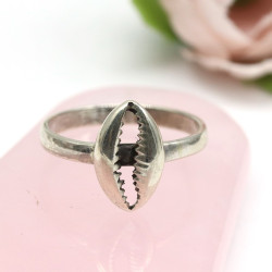 Bague argent cauris -...