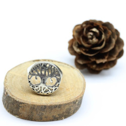 Bague arbre de vie argent -...