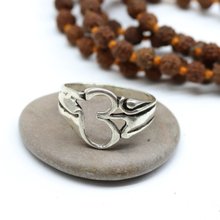 bague aum en argent - Mosaik bijoux indiens