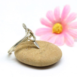 Bague argent ouverte -...