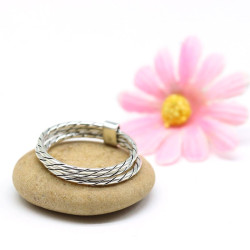 Bague argent 3 anneaux  -...