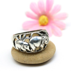 Bague argent maman et bébé...