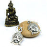 Boucles d'oreilles tête de Bouddha en argent - Mosaik bijoux indiens