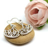 Boucles d'oreilles argent fleur de lotus - Mosaik bijoux indiens