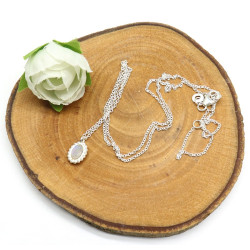 Collier fin argent et...