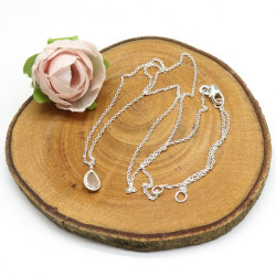 Collier pierre de lune rose...