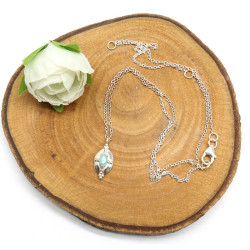 Collier fin argent pierre...