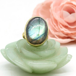 Bague dorée pierre...