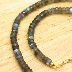 Collier labradorite naturelle