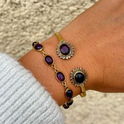 Bracelet améthyste en...