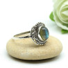 Bague argent ethnique pierre labradorite