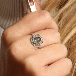 Bague labradorite en argent