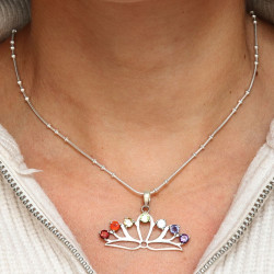 Pendentif lotus argent...