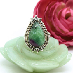 Bague argent pierre rubis...