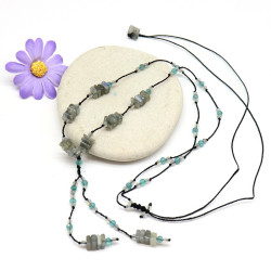 Collier labradorite et...