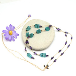 Collier améthyste et aigue...
