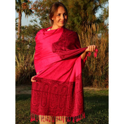 Etole rose fuchsia frise noire