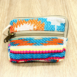 Porte monnaie tissu orange...