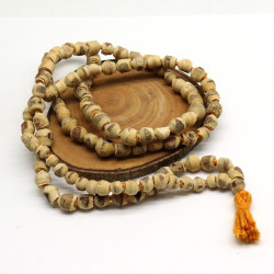 Collier mala en bois tulsi