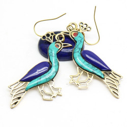 Boucles d'oreille paon...