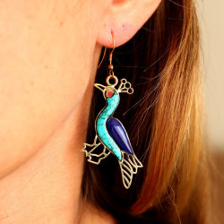 Boucles d'oreilles paon...