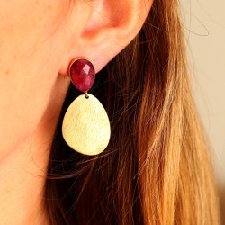 Boucles d'oreilles rubis...