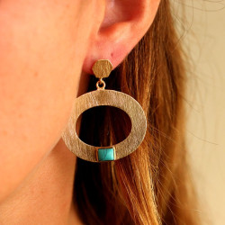 Boucle d'oreille laiton et...