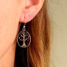 Boucle d'oreille arbre de vie en argent