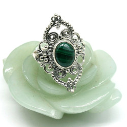 Bague pierre malachite...