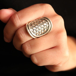 Bague argent ethnique