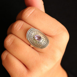 Bague argent allongée...