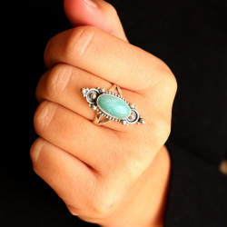 Bague argent allongée...