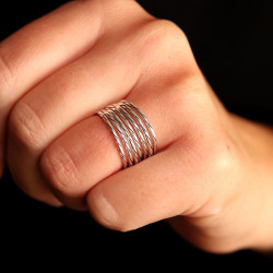 Bague argent épaisse