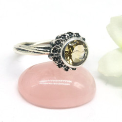 Bague pierre jaune citrine...