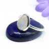 Bague argent pierre de lune forme goutte