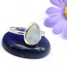 Bague argent pierre de lune forme goutte