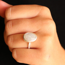 Bague pierre de lune en...