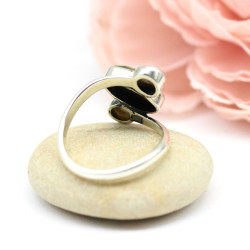 Bague argent fine et nacre