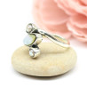 Bague fine argent pierre nacre