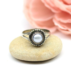 Bague argent perle nacrée...