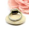 Bague argent et onyx taillé