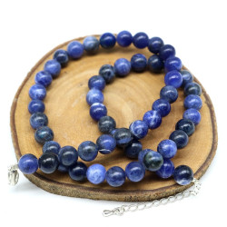 Collier sodalite pierres...
