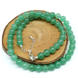 Collier jade pierres rondes...