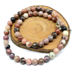 Collier rhodonite pierres...